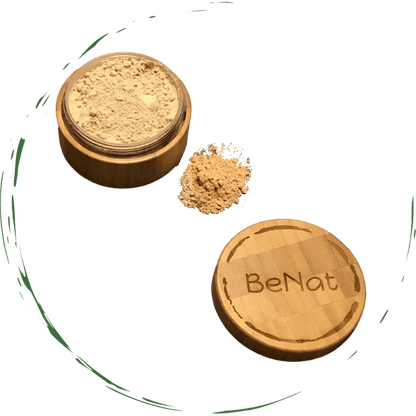 All-Natural Translucent Loose Face Powder - Oil-Absorbing Mattifying Setting Makeup with Reusable Bamboo Case & Eco-Friendly Refill - Sheer Warm Tint Finishing Powder for All Skin Types
