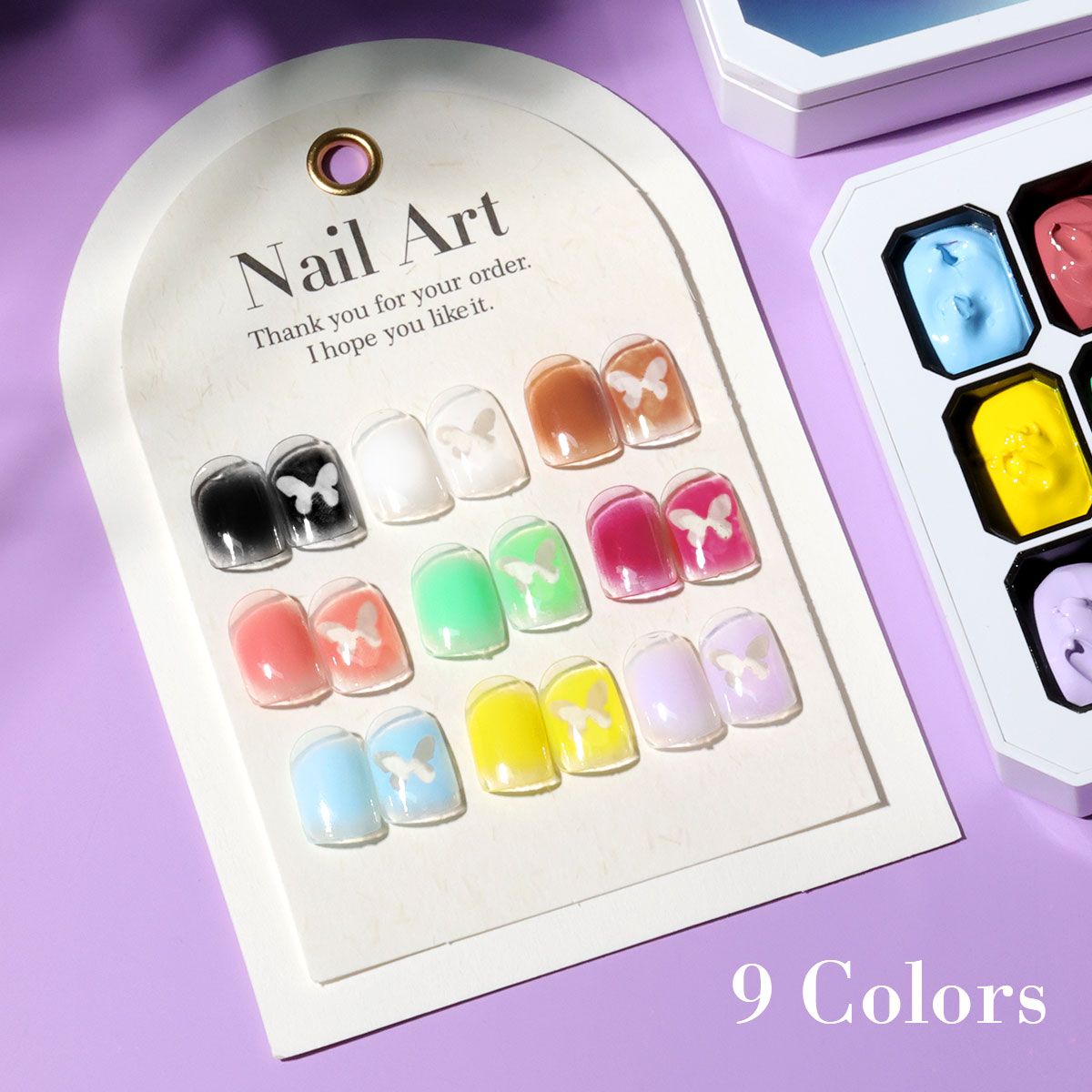 Limegirl Gradient Painting Gel, 9 Bright Colors Ombre GelNail Polish for Pigment Pat Nails Nails French ManicureSoak Off UV Set