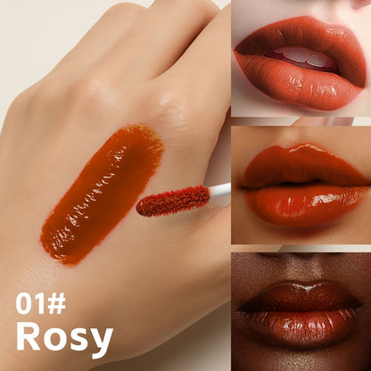 Long-Lasting Hydrating Lip Gloss, Moisturizing Non-Sticky Lip Tint with Hyaluronic Acid for Plumping Finish