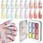 Limegirl Gradient Painting Gel, 9 Bright Colors Ombre GelNail Polish for Pigment Pat Nails Nails French ManicureSoak Off UV Set