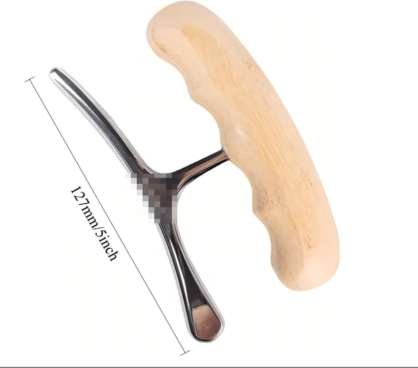 Gua Sha Scraping Tool Soft Tissue Massage Tool with Natural Wooden Handle for Muscle Relaxation Wholesale Myofascial Release and Post-Workout Recovery Suitable for Back Neck Shoulders and Legs