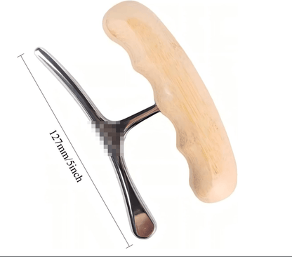 Gua Sha Scraping Tool Soft Tissue Massage Tool with Natural Wooden Handle for Muscle Relaxation Wholesale Myofascial Release and Post-Workout Recovery Suitable for Back Neck Shoulders and Legs