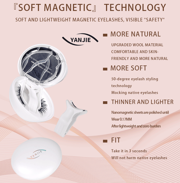No Glue Soft Magnetic Clip On Eyelashes, Micro Wind Thin Fiber Fresh Natural Reusable Lashes Delicate Breezy Daily Makeup