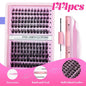 2026 Hot Selling Recommendation: Segmented Self-grafting False Eyelash Extension Set (Includes Glue + Tweezers) - Natural and Realistic Fairy-like Eyelashes