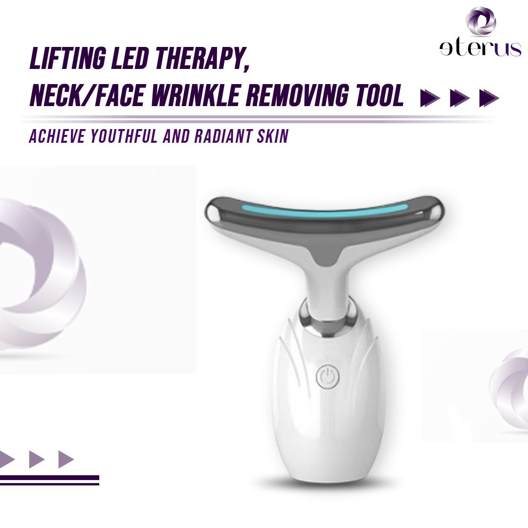 Facial Contour Massager & Neck Beauty Roller | Portable Cordless Skin Renewal Wand for Lotions and Serums | Triple Action Micro-Vibration