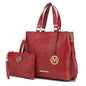 MKF Collection Beryl Snake embossed Vegan Leather Women Tote Bag with Wristlet by Mia k