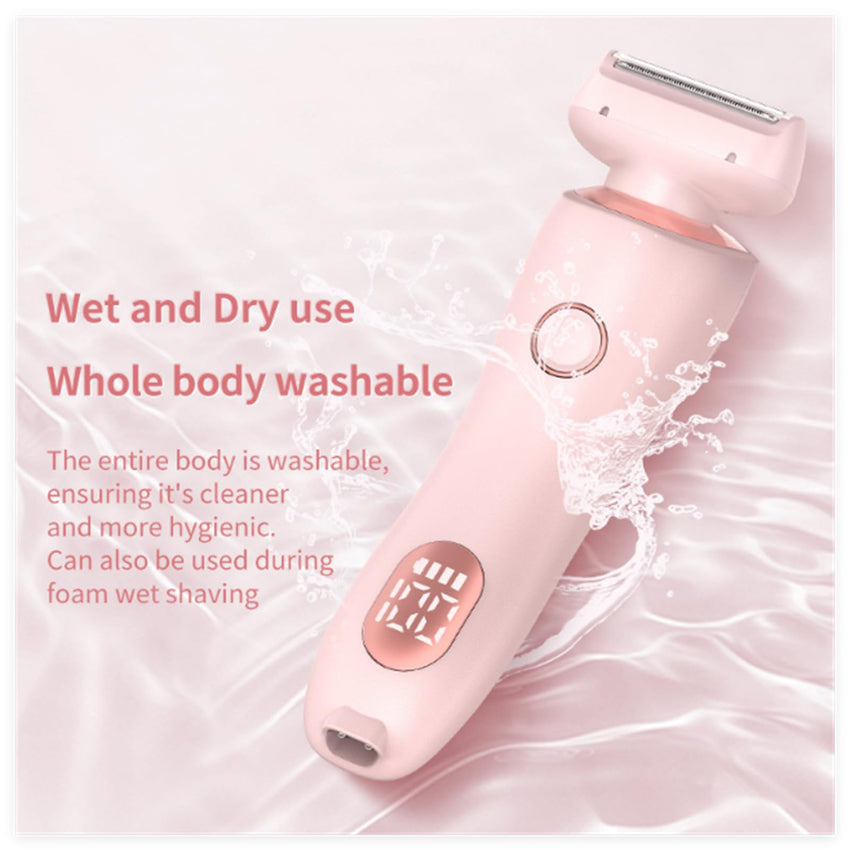 Dusk Collection Razor, Razors for Teens Girls Beginners, Smooth Shave Pro, Electrics Razors for Woman, Electric Shavers for Women, 2 in 1 Wet & Dry Electric Waterproof Razor, Removable Head (Blue) - 7DAY'S