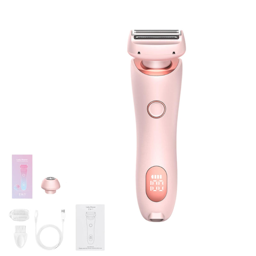 Dusk Collection Razor, Razors for Teens Girls Beginners, Smooth Shave Pro, Electrics Razors for Woman, Electric Shavers for Women, 2 in 1 Wet & Dry Electric Waterproof Razor, Removable Head (Blue) - 7DAY'S