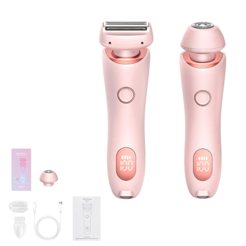 Dusk Collection Razor, Razors for Teens Girls Beginners, Smooth Shave Pro, Electrics Razors for Woman, Electric Shavers for Women, 2 in 1 Wet & Dry Electric Waterproof Razor, Removable Head (Blue) - 7DAY'S
