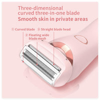 Dusk Collection Razor, Razors for Teens Girls Beginners, Smooth Shave Pro, Electrics Razors for Woman, Electric Shavers for Women, 2 in 1 Wet & Dry Electric Waterproof Razor, Removable Head (Blue) - 7DAY'S