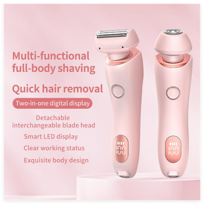 Dusk Collection Razor, Razors for Teens Girls Beginners, Smooth Shave Pro, Electrics Razors for Woman, Electric Shavers for Women, 2 in 1 Wet & Dry Electric Waterproof Razor, Removable Head (Blue) - 7DAY'S