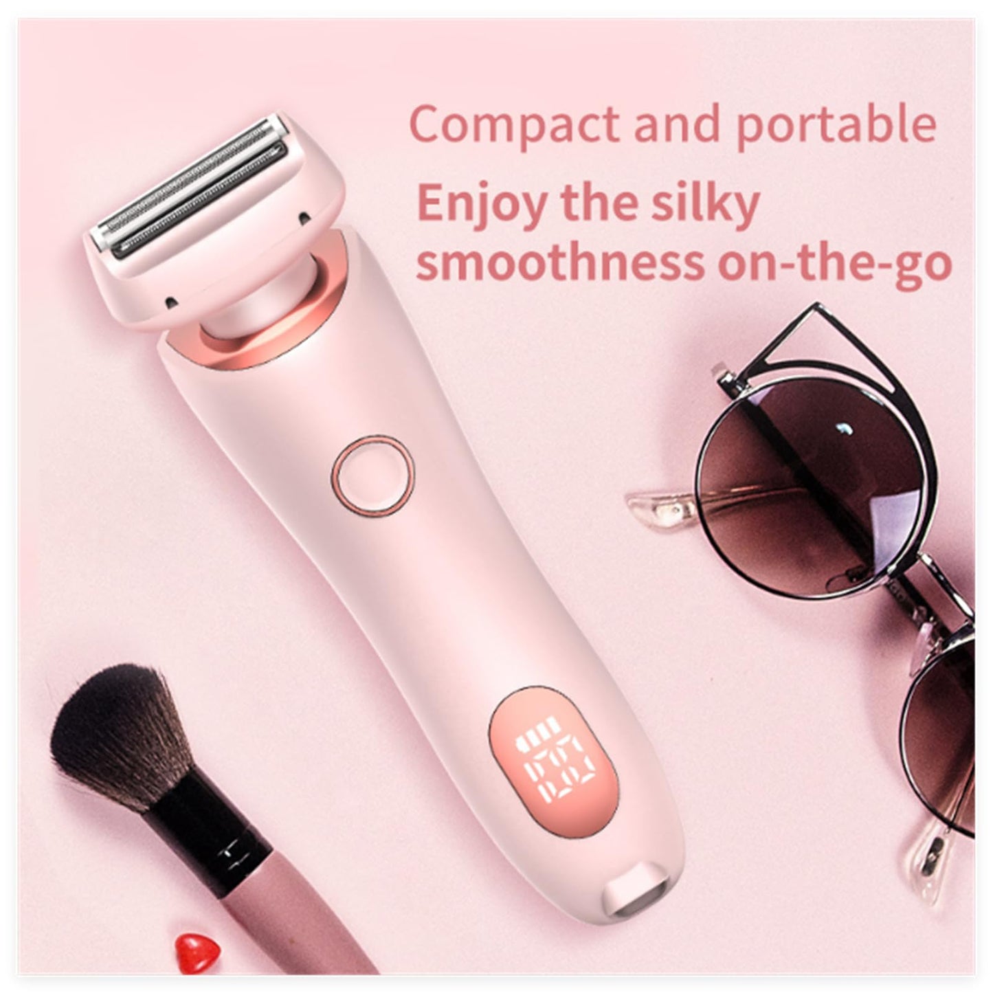 Dusk Collection Razor, Razors for Teens Girls Beginners, Smooth Shave Pro, Electrics Razors for Woman, Electric Shavers for Women, 2 in 1 Wet & Dry Electric Waterproof Razor, Removable Head (Blue) - 7DAY'S