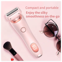 Dusk Collection Razor, Razors for Teens Girls Beginners, Smooth Shave Pro, Electrics Razors for Woman, Electric Shavers for Women, 2 in 1 Wet & Dry Electric Waterproof Razor, Removable Head (Blue) - 7DAY'S
