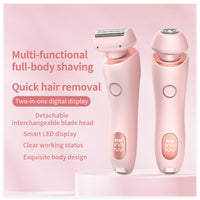 Dusk Collection Razor, Razors for Teens Girls Beginners, Smooth Shave Pro, Electrics Razors for Woman, Electric Shavers for Women, 2 in 1 Wet & Dry Electric Waterproof Razor, Removable Head (Blue) - 7DAY'S