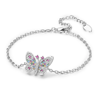 Silver Plated Stars Heart Shape Butterflies Clover Clasp Bracelet for Women Fit Original Charms Beads DIY Making Gift