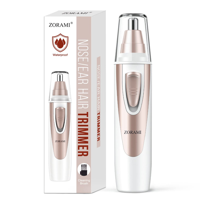 Ear and Nose Hair Trimmer Clipper - 2025 Professional Painless Eyebrow & Facial Hair Trimmer for Men Women, Battery - Operated Trimmer with IPX7 Waterproof, Dual Edge Blades for Easy Cleansing Black - 7DAY'S