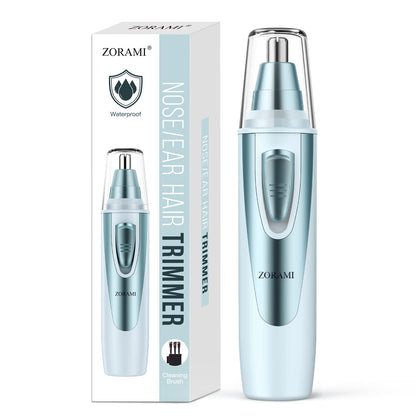 Ear and Nose Hair Trimmer Clipper - 2025 Professional Painless Eyebrow & Facial Hair Trimmer for Men Women, Battery - Operated Trimmer with IPX7 Waterproof, Dual Edge Blades for Easy Cleansing Black - 7DAY'S