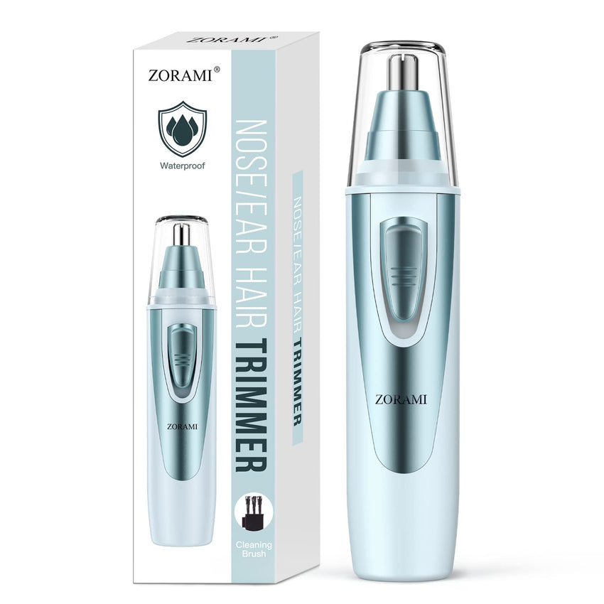 Ear and Nose Hair Trimmer Clipper - 2025 Professional Painless Eyebrow & Facial Hair Trimmer for Men Women, Battery - Operated Trimmer with IPX7 Waterproof, Dual Edge Blades for Easy Cleansing Black - 7DAY'S