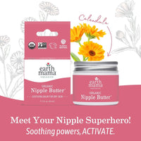 Earth Mama Organic Nipple Butter™ | Nipple Cream Safe for Breastfeeding | Postpartum Essentials for Nursing | Non Lanolin Nipple Cream, 2 - Fluid Ounce - 7DAY'S