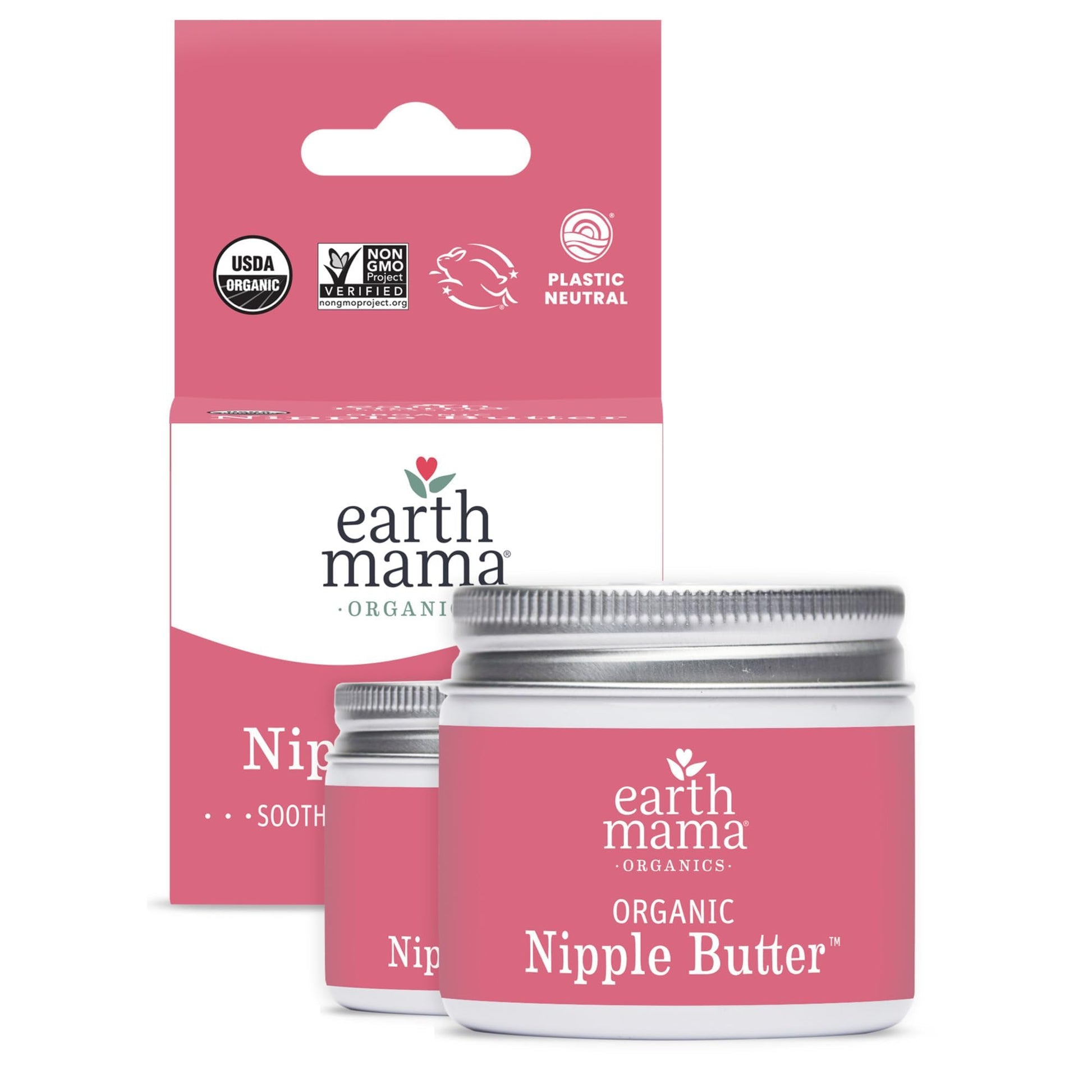 Earth Mama Organic Nipple Butter™ | Nipple Cream Safe for Breastfeeding | Postpartum Essentials for Nursing | Non Lanolin Nipple Cream, 2 - Fluid Ounce - 7DAY'S