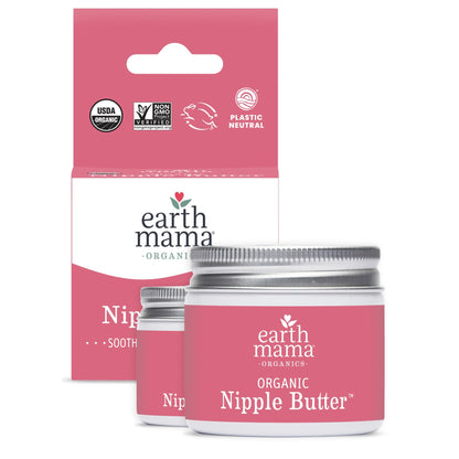 Earth Mama Organic Nipple Butter™ | Nipple Cream Safe for Breastfeeding | Postpartum Essentials for Nursing | Non Lanolin Nipple Cream, 2 - Fluid Ounce - 7DAY'S