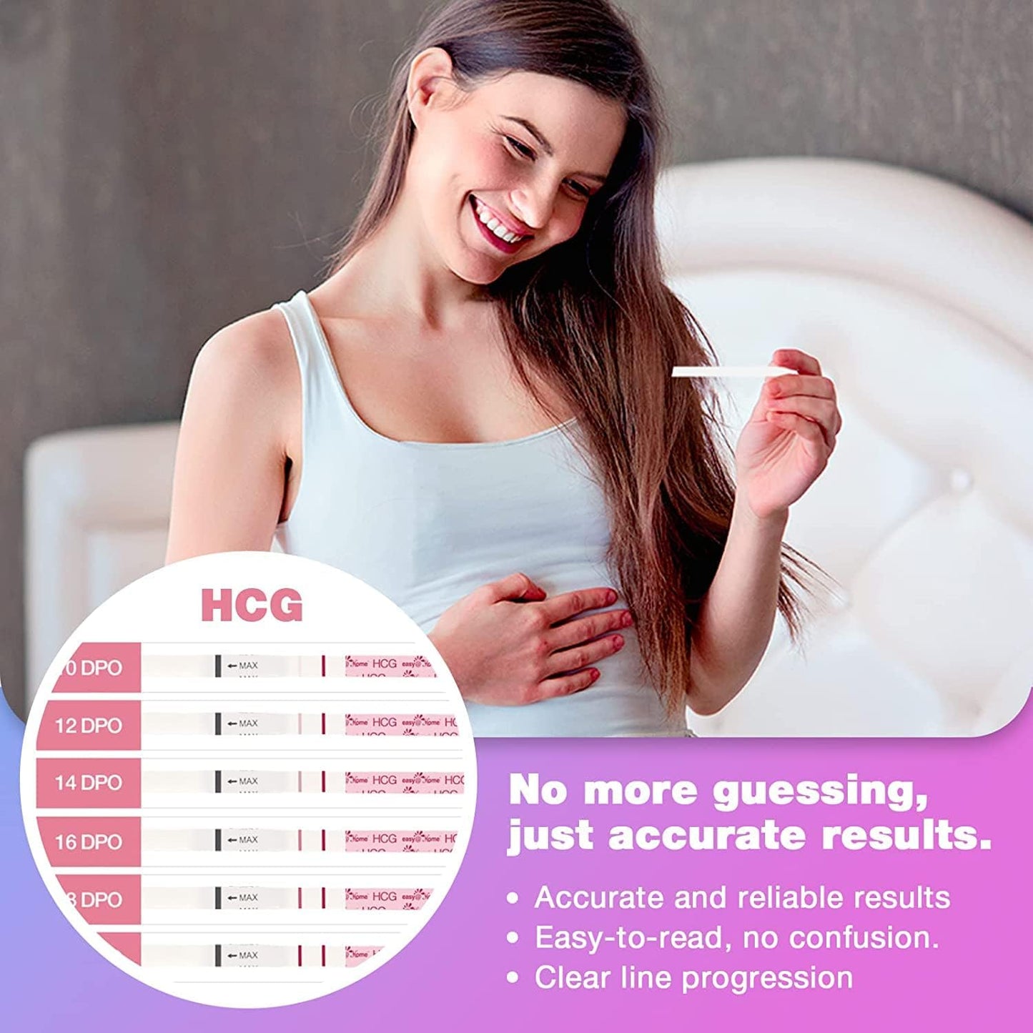 Easy@Home 50 Ovulation Test Strips and 20 Pregnancy Test Strips Combo Kit, (50 LH + 20 HCG) - Package May Vary - 7DAY'S
