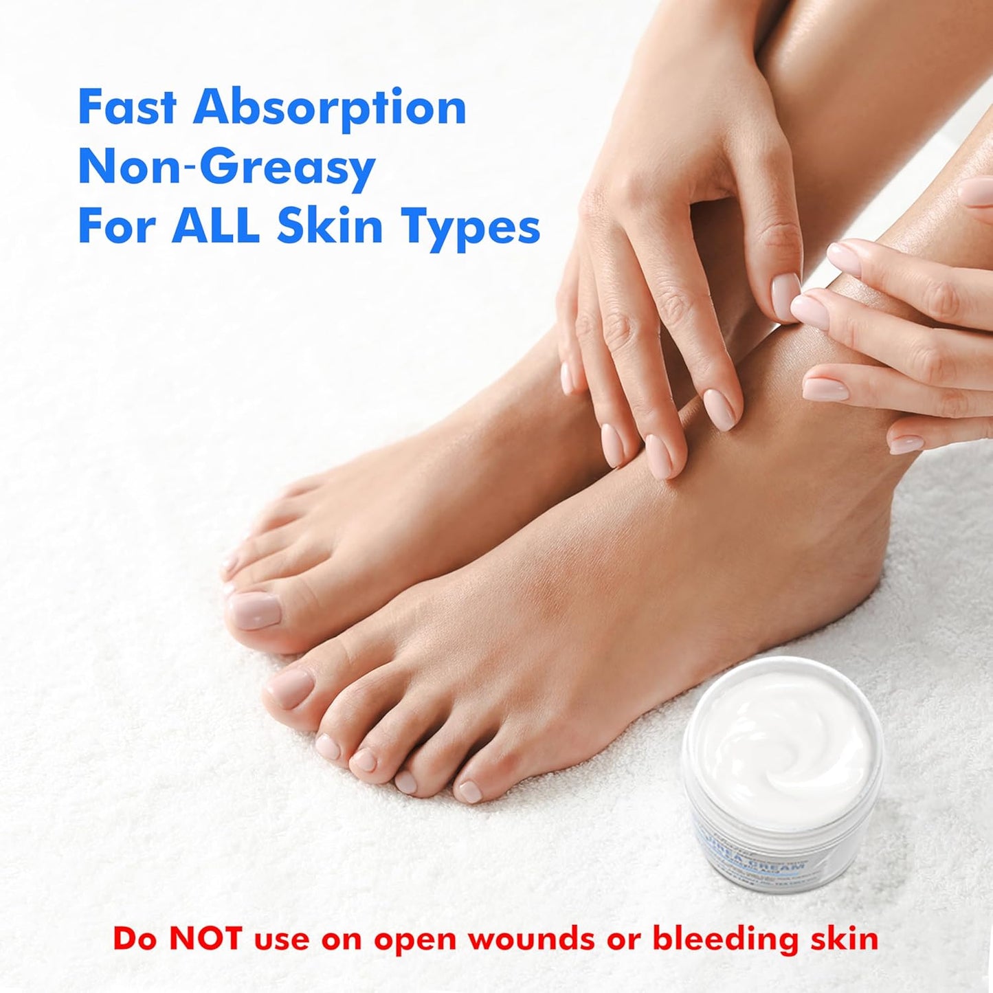 Ebanel Urea Cream 40% plus Salicylic Acid 2%, Foot Cream for Dry Cracked Heels Feet Knees Elbows Hands, Foot Dead Skin Cuticle Callus Remover Toenail Softener, Keratolytic Skin Barrier Repair - 7DAY'S