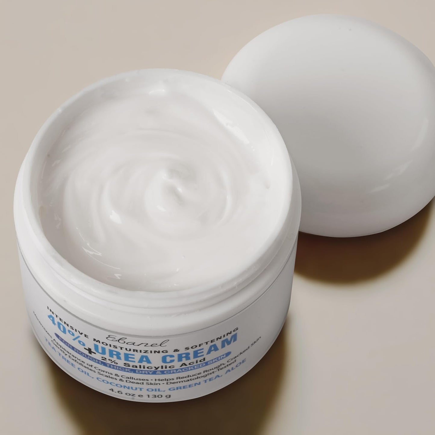 Ebanel Urea Cream 40% plus Salicylic Acid 2%, Foot Cream for Dry Cracked Heels Feet Knees Elbows Hands, Foot Dead Skin Cuticle Callus Remover Toenail Softener, Keratolytic Skin Barrier Repair - 7DAY'S