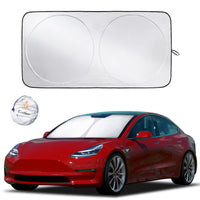 EcoNour Patented Design for Car Windshield Sun Shade | Blocks 99% Heat and Keep Interior Cool | Fits Cars, SUV, Truck | Automotive Sun Screen,Visor and Summer Vehicle Accessories | Medium (64x32) - 7DAY'S