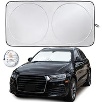 EcoNour Patented Design for Car Windshield Sun Shade | Blocks 99% Heat and Keep Interior Cool | Fits Cars, SUV, Truck | Automotive Sun Screen,Visor and Summer Vehicle Accessories | Medium (64x32) - 7DAY'S