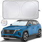 EcoNour Patented Design for Car Windshield Sun Shade | Blocks 99% Heat and Keep Interior Cool | Fits Cars, SUV, Truck | Automotive Sun Screen,Visor and Summer Vehicle Accessories | Medium (64x32) - 7DAY'S