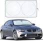 EcoNour Patented Design for Car Windshield Sun Shade | Blocks 99% Heat and Keep Interior Cool | Fits Cars, SUV, Truck | Automotive Sun Screen,Visor and Summer Vehicle Accessories | Medium (64x32) - 7DAY'S