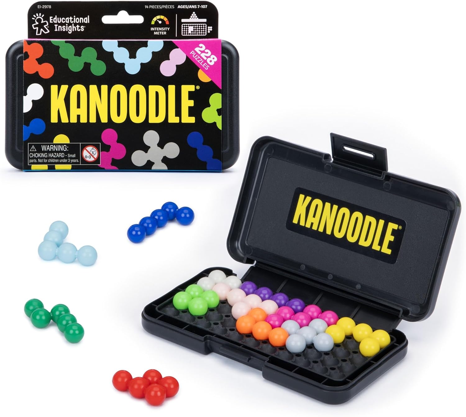 Educational Insights Kanoodle 3D Brain Teaser Puzzle Game, Featuring 200 Challenges, Easter Basket Stuffers for Kids, Gift for Ages 7+ - 7DAY'S