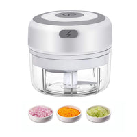 Electric Mini Garlic Chopper, 100ML Food Chopper Garlic Mincer USB, Vegetable Chopper, Onion Chopper, Portable Small Food Processor for Garlic, Ginger, Chili, Vegetables - 7DAY'S