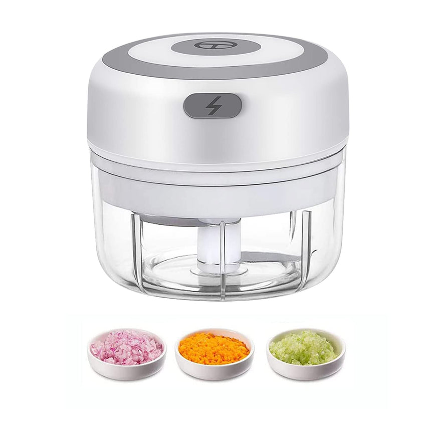 Electric Mini Garlic Chopper, 100ML Food Chopper Garlic Mincer USB, Vegetable Chopper, Onion Chopper, Portable Small Food Processor for Garlic, Ginger, Chili, Vegetables - 7DAY'S