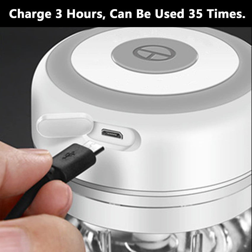 Electric Mini Garlic Chopper, 100ML Food Chopper Garlic Mincer USB, Vegetable Chopper, Onion Chopper, Portable Small Food Processor for Garlic, Ginger, Chili, Vegetables - 7DAY'S