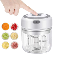 Electric Mini Garlic Chopper, 100ML Food Chopper Garlic Mincer USB, Vegetable Chopper, Onion Chopper, Portable Small Food Processor for Garlic, Ginger, Chili, Vegetables - 7DAY'S