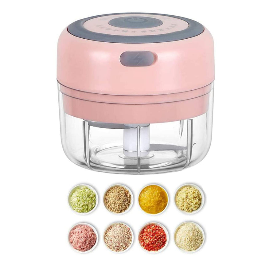 Electric Mini Garlic Chopper, 100ML Food Chopper Garlic Mincer USB, Vegetable Chopper, Onion Chopper, Portable Small Food Processor for Garlic, Ginger, Chili, Vegetables - 7DAY'S