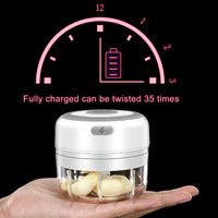 Electric Mini Garlic Chopper, 100ML Food Chopper Garlic Mincer USB, Vegetable Chopper, Onion Chopper, Portable Small Food Processor for Garlic, Ginger, Chili, Vegetables - 7DAY'S