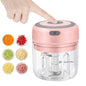Electric Mini Garlic Chopper, 100ML Food Chopper Garlic Mincer USB, Vegetable Chopper, Onion Chopper, Portable Small Food Processor for Garlic, Ginger, Chili, Vegetables - 7DAY'S