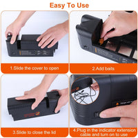 Electric Rat Trap Reusable Mice Trap Rodent Zapper Indoor Pest Control Rechargeable Shock Mice Killer with 1800V High Voltage for Home - 7DAY'S