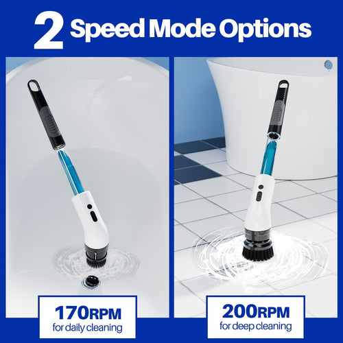 Electric Self Rotating Cleaning Brush, Waterproof Rotating Washer, Can Add Cleaning Solution,Replaceable with 5/7/9 Brush Heads, Suitable for Multifunctional, With 2 Adjustable Speeds - 7DAY'S