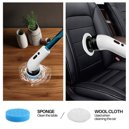 Electric Self Rotating Cleaning Brush, Waterproof Rotating Washer, Can Add Cleaning Solution,Replaceable with 5/7/9 Brush Heads, Suitable for Multifunctional, With 2 Adjustable Speeds - 7DAY'S