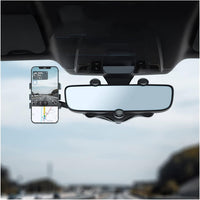 Elemenix Phone Holder, 360 Rotatable and Retractable Car Phone Holder, Fullofcarts Phone Holder, 360° Car Rearview Mirror Phone Holder for Car Mount Phone and Gps Holder Support Rotating Adjustable - 7DAY'S