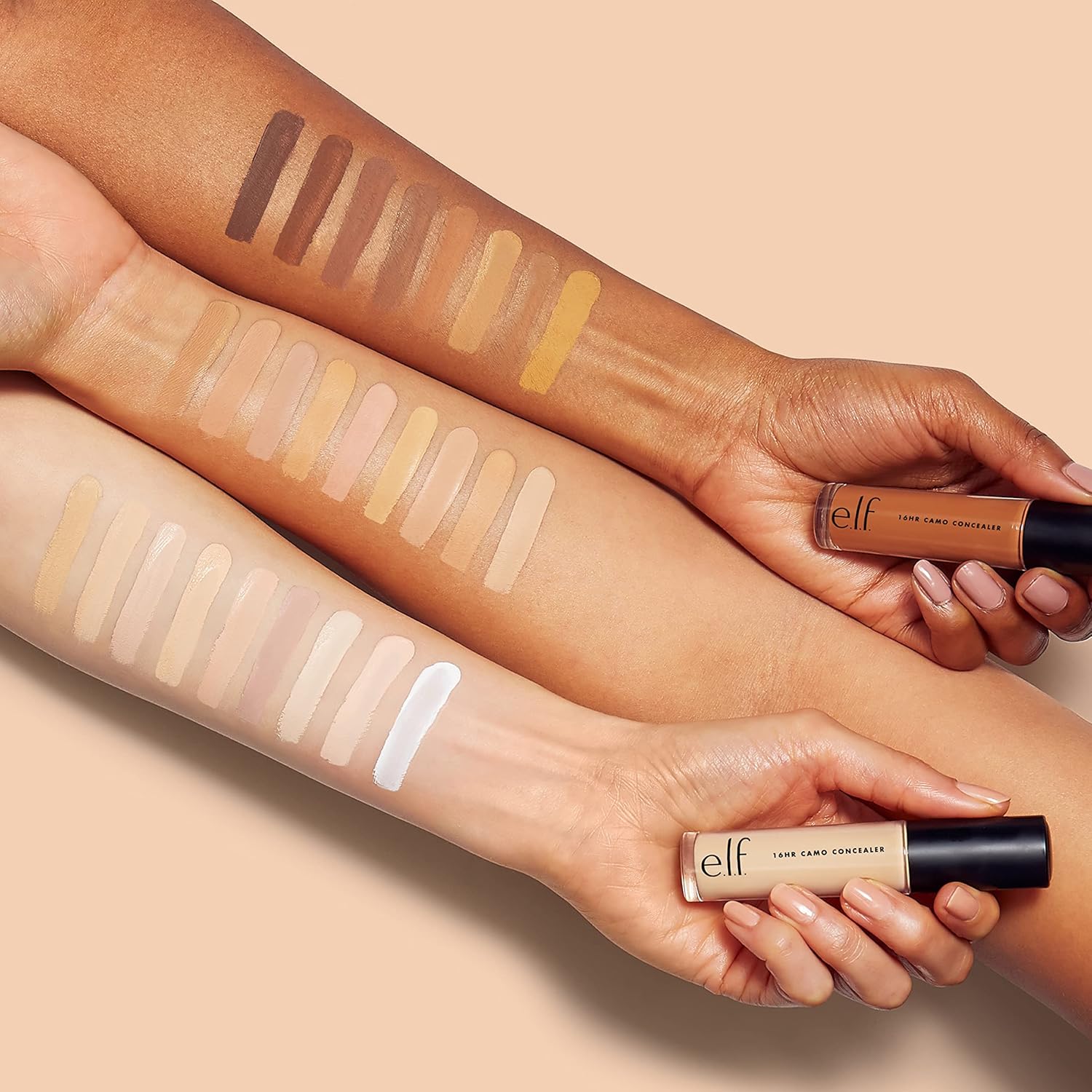 e.l.f. 16HR Camo Concealer, Full Coverage, Highly Pigmented Concealer With Matte Finish, Crease - proof, Vegan & Cruelty - Free, Light Ivory, 0.203 Fl Oz - 7DAY'S
