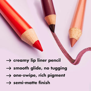 e.l.f. Cream Glide Lip Liner, Highly - Pigmented Pencil For Shaping & Sculpting Lips, Semi - Matte Finish, Vegan & Cruelty - Free, Mauve Aside - 7DAY'S