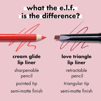 e.l.f. Cream Glide Lip Liner, Highly - Pigmented Pencil For Shaping & Sculpting Lips, Semi - Matte Finish, Vegan & Cruelty - Free, Mauve Aside - 7DAY'S