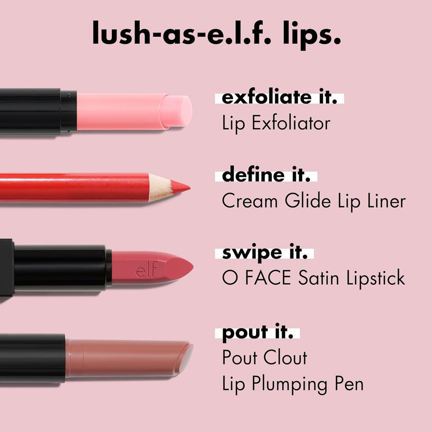 e.l.f. Cream Glide Lip Liner, Highly - Pigmented Pencil For Shaping & Sculpting Lips, Semi - Matte Finish, Vegan & Cruelty - Free, Mauve Aside - 7DAY'S