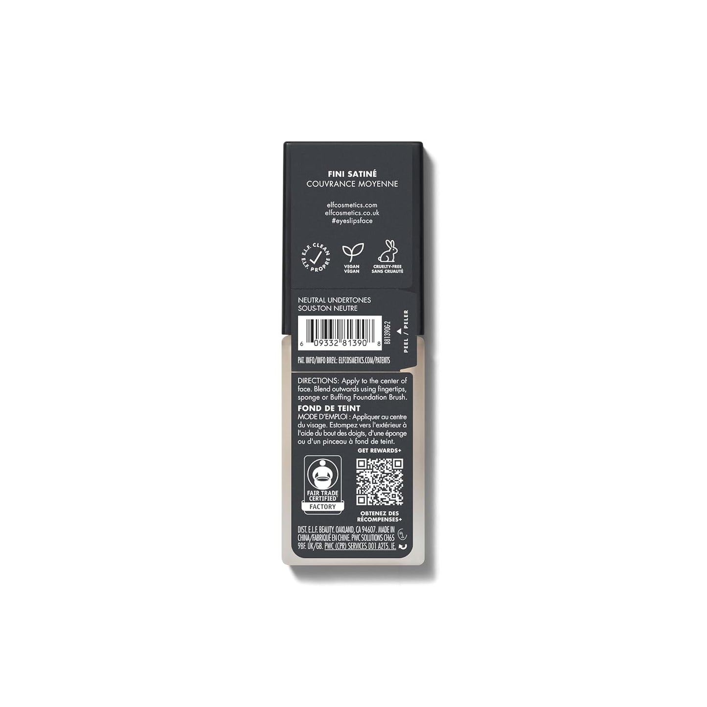 e.l.f. Flawless Satin Foundation, Lightweight & Medium Coverage, Semi - Matte Finish, Vegan & Cruelty - Free, Pearl, 0.68 Fl Oz (20mL) - 7DAY'S