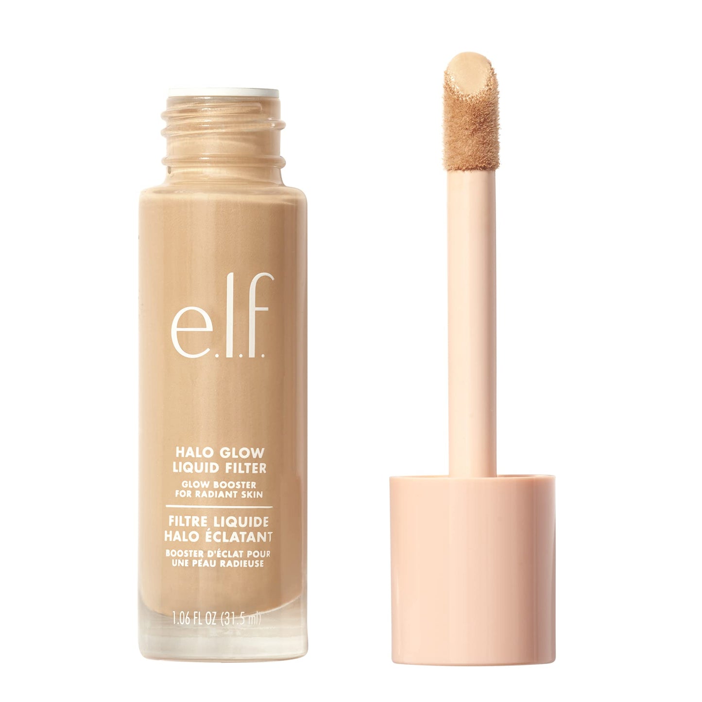 e.l.f. Halo Glow Liquid Filter, Complexion Booster For A Glowing, Soft - Focus Look, Infused With Hyaluronic Acid, Vegan & Cruelty - Free, 3 Light/Medium - 7DAY'S